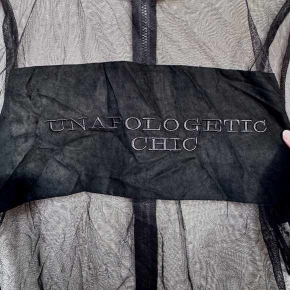 TOV Los Angeles “Unapologetic Chic” Black Tulle Top - Picture 3 of 5